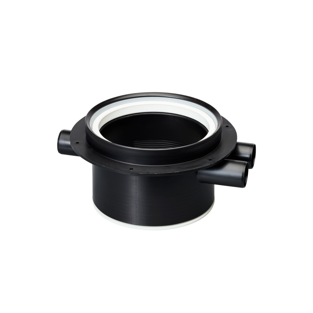 Vieser extension ring with side inlets 3xDN32 Vieser extension ring with side inlets 3xDN32