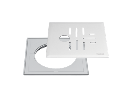 Vieser Classic+ grating with plastic frame 197×197 Ø40 Vieser Classic+ grating with plastic frame 197×197 Ø40