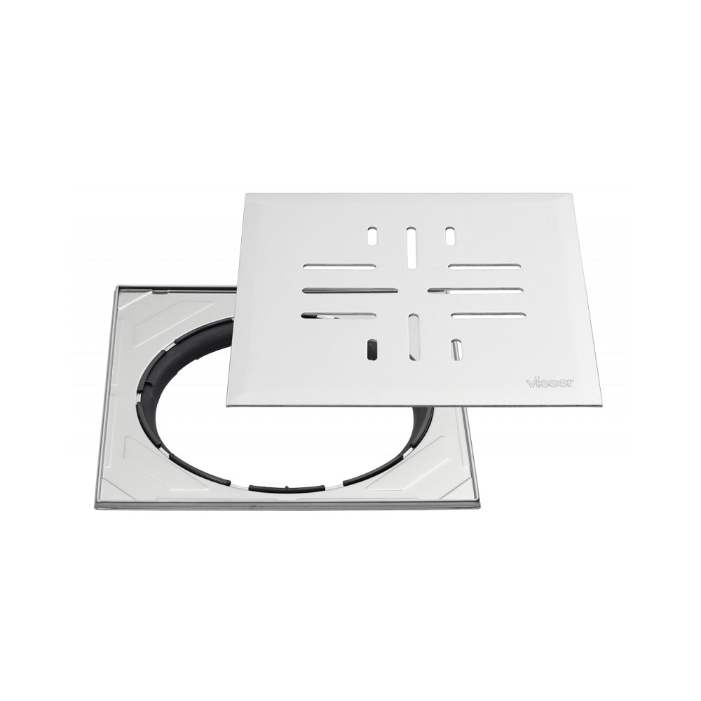 Vieser Classic+ grating with adjustable steel frame 197×197 Vieser Classic+ grating with adjustable steel frame 197×197