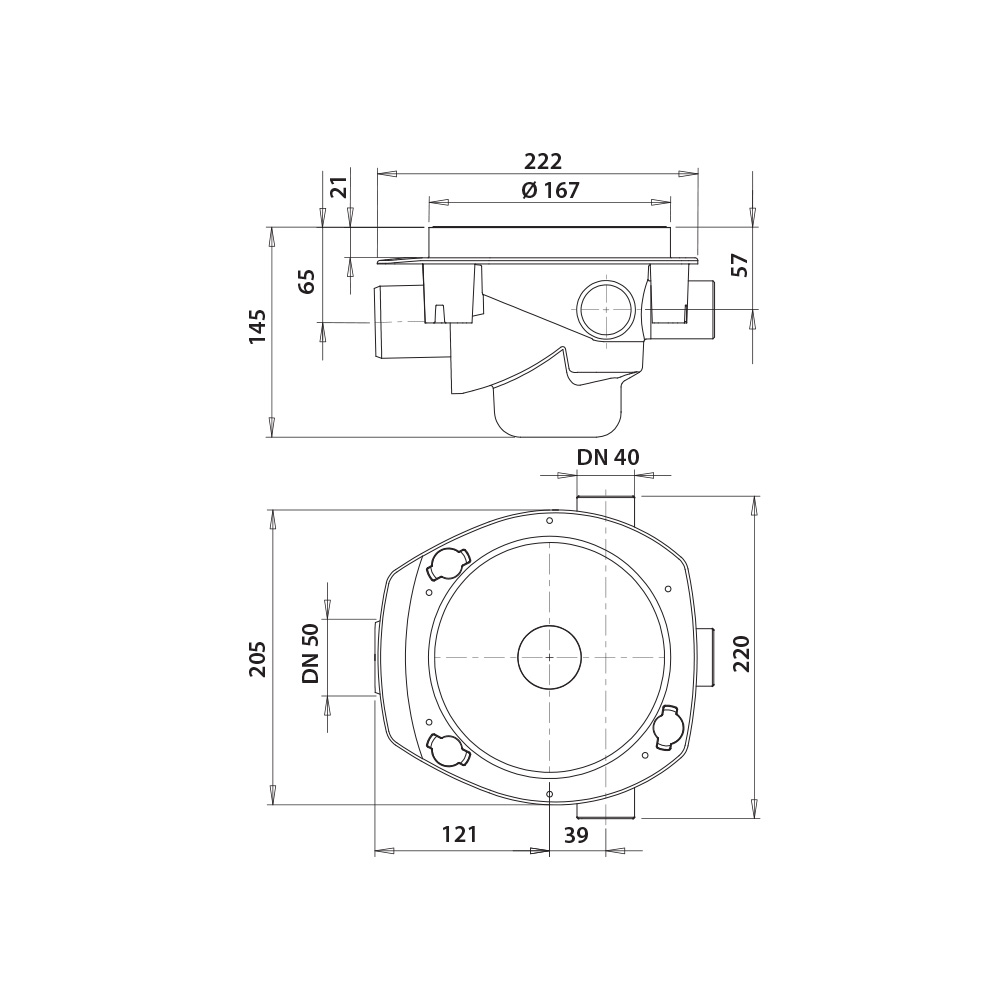 Vieser One vaakakaivo DN50 3×32/40 Vieser One vaakakaivo DN50 3×32/40