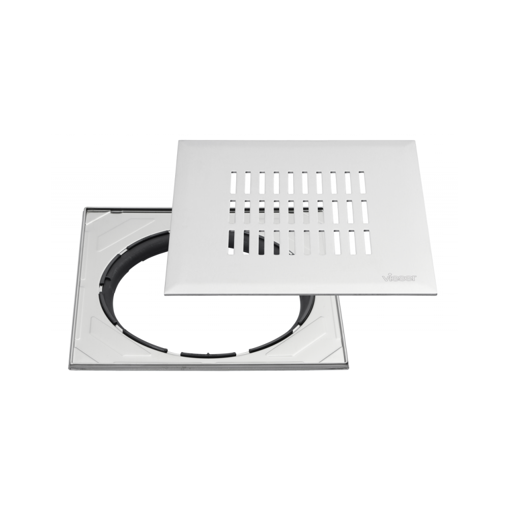 Vieser Link grating with adjustable steel frame 197×197 Vieser Link grating with adjustable steel frame 197×197