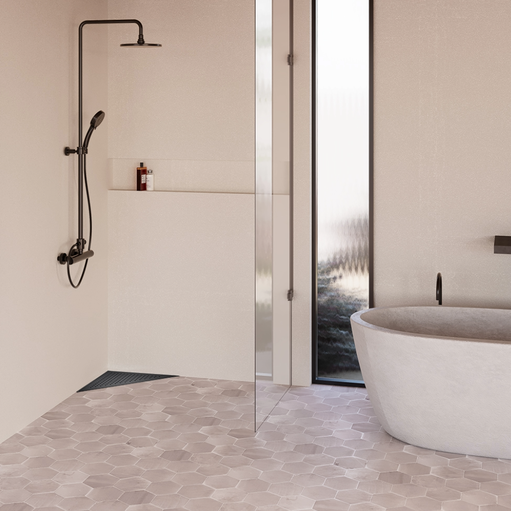 Vieser Corner Modern svart rist rustfri ramme Vieser Corner Modern svart rist rustfri ramme