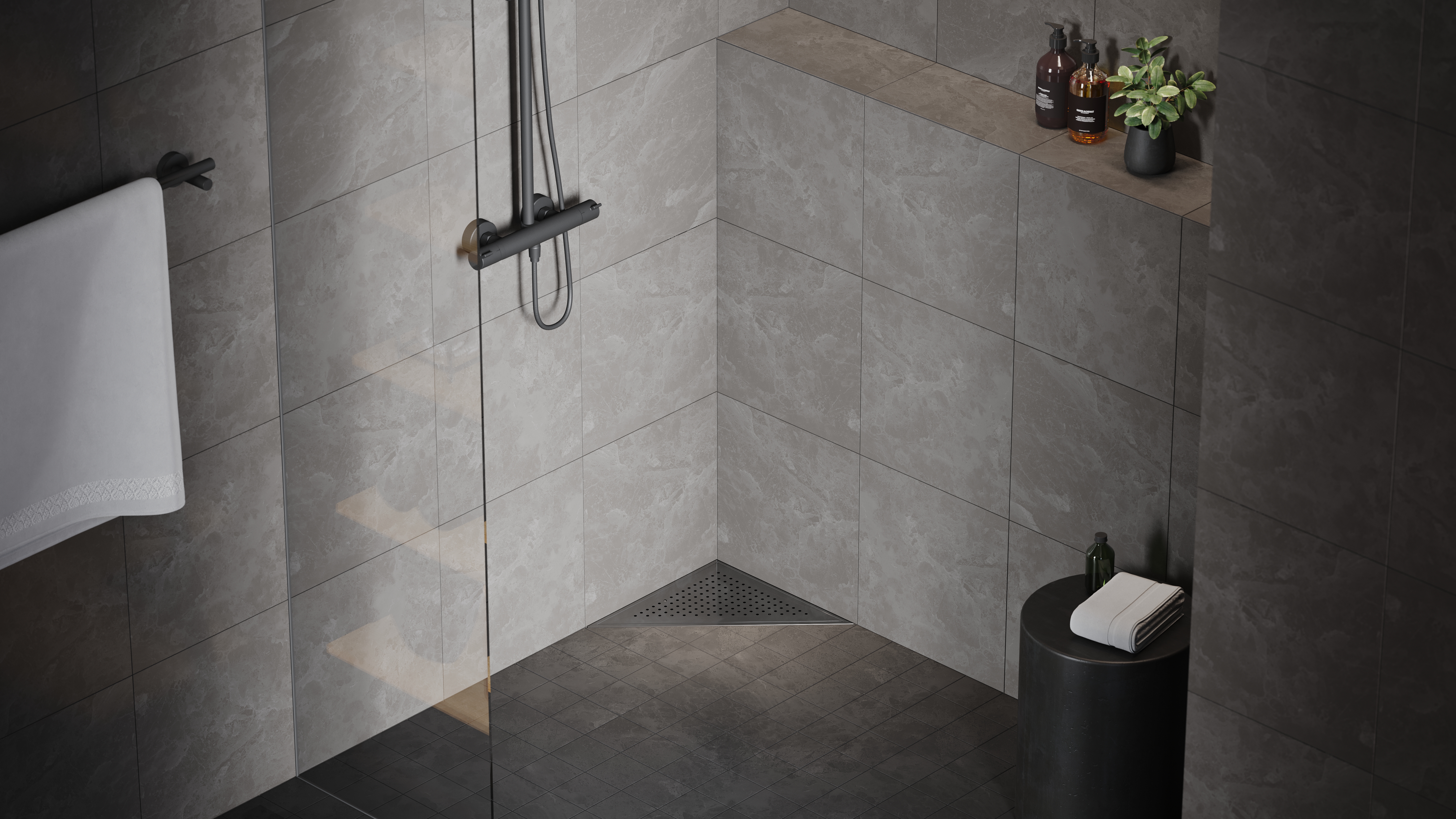 Vieser Corner Modern grating and frame